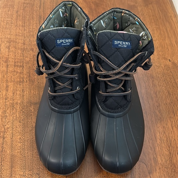 Sperry Saltwater Duck Boots Quilted Waterproof Rubber Sole - Picture 4 of 10